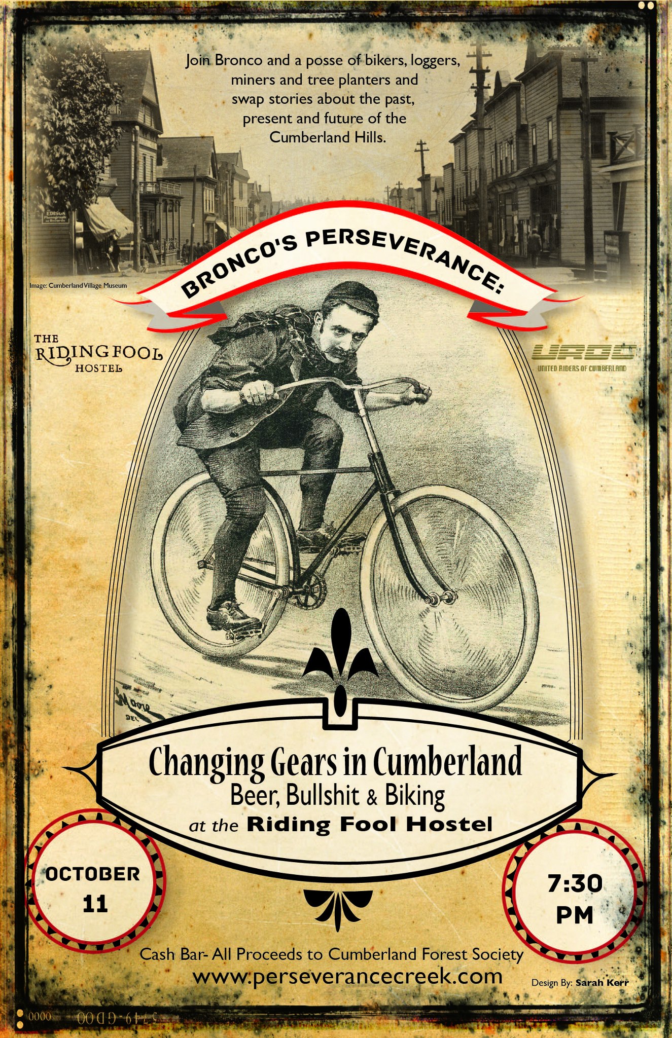 "Beer, Bullshit & Biking" Bronco's Perseverance: Changing Gears in Cumberland. Swap stories about the past, present & future of the Cumberland Hills - Currently Cumberland