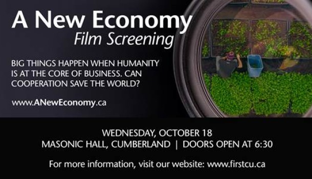 Community Film Screening of A New Economy Thursday, Oct 18th